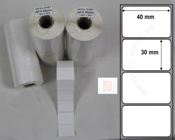 Giấy in tem 40x30 (cuộn 25m) — ảnh 3/3