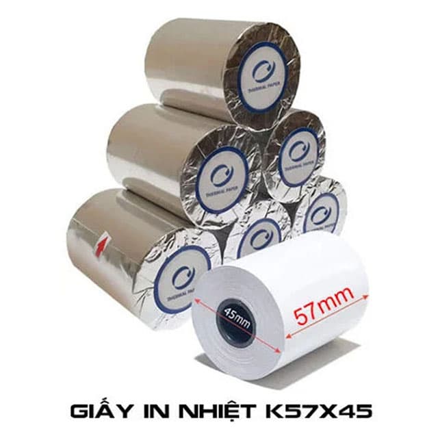 Giấy in bill K57x45 (thùng 100 cuộn) — ảnh 1/4