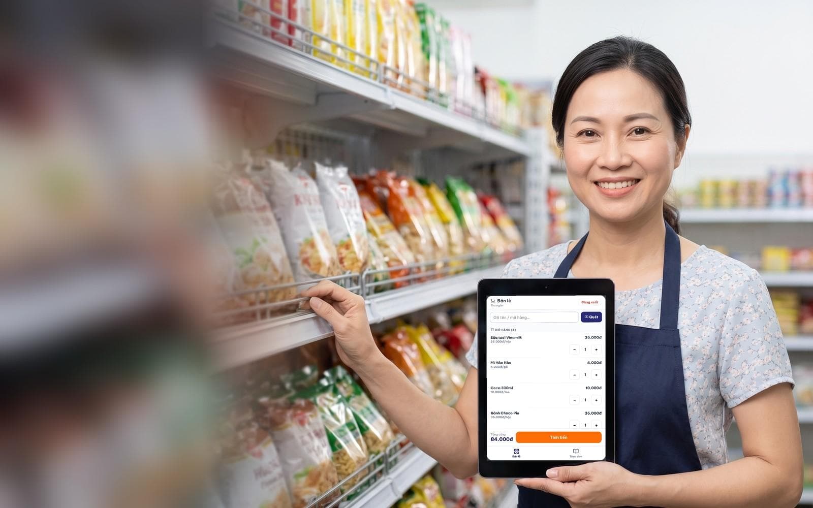 Hàng nghìn mã hàng, tính tiền vẫn nhanh